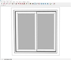 移窗户的sketchup模型