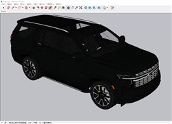 雪佛兰SUV汽车的sketchup模型