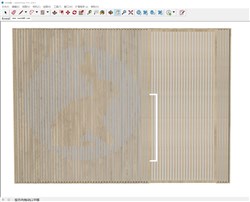 兔子图案的隔断门的sketchup模型