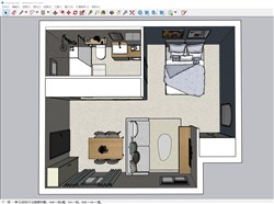 单身公寓蜗居的sketchup模型