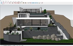 山地别墅豪宅的sketchup模型