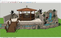 东南亚亭子景观的sketchup模型