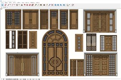 复古木门的sketchup模型
