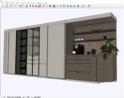 酒柜组合柜的sketchup模型