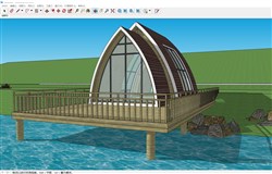 滨水民宿的sketchup模型