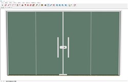 玻璃门双开门的sketchup模型