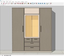 衣柜家具的sketchup模型