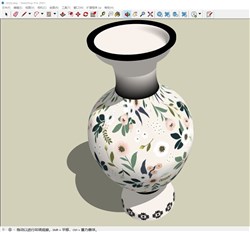 花瓶古董摆件的sketchup模型