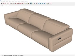 三人座沙发的sketchup模型