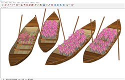 小舟小船的sketchup模型