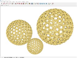 球形工艺品摆件的sketchup模型