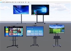 带支架电视的sketchup模型