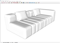 白模沙发的sketchup模型