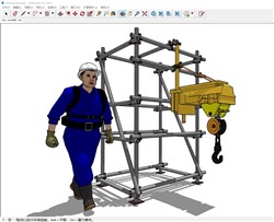 工人机械设备的sketchup模型