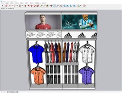服装展销柜的sketchup模型