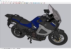 摩托车的sketchup模型