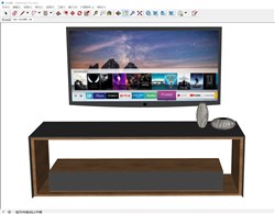 电视机电视柜的sketchup模型