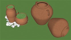 陶罐景观小品的sketchup模型