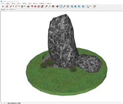 石头景观石的sketchup模型
