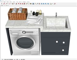 洗衣柜洗衣机的sketchup模型