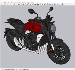 摩托车的sketchup模型