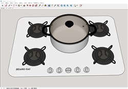 燃气灶煤气灶的sketchup模型