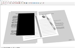 笔记本记事本的sketchup模型