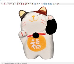 招财猫摆件的sketchup模型