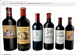 红酒瓶葡萄酒的sketchup模型