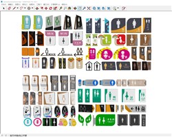 厕所卫生间洗手间指示牌标识牌的sketchup模型