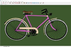 单车自行车的sketchup模型