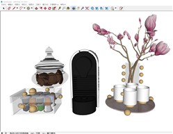 装饰花瓶摆件的sketchup模型