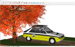 旅行汽车的sketchup模型
