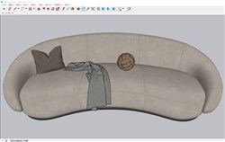 半弧形沙发的sketchup模型