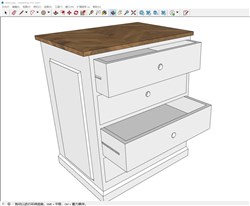 抽屉柜床头柜的sketchup模型