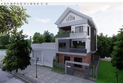 独栋住宅房屋的sketchup模型