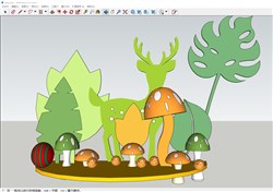 儿童装饰蘑菇的sketchup模型