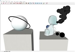 雕塑装饰的sketchup模型