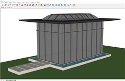 阳光房玻璃房的sketchup模型