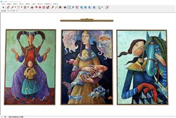 艺术装饰画墙画的sketchup模型