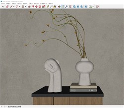 中古风花瓶摆件的sketchup模型