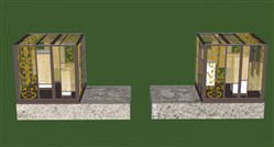 中式景观地灯的sketchup模型