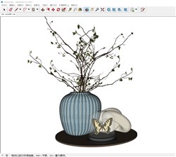 装饰花瓶的sketchup模型