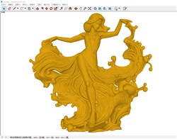 跳舞女子雕塑的sketchup模型