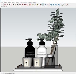 香薰沐浴露花瓶的sketchup模型