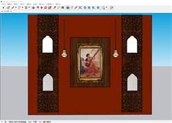 印度装饰画背景墙的sketchup模型