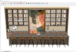 吧台酒柜的sketchup模型