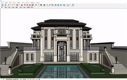 欧洲风格别墅的sketchup模型