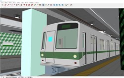 外国地铁列车的sketchup模型