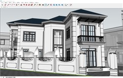 简欧别墅的sketchup模型